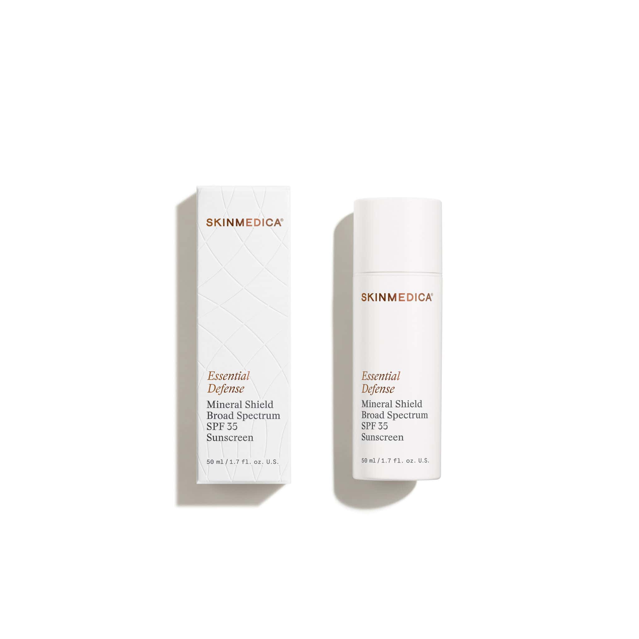 SkinMedica Essential Defense Mineral Shield SPF 35 — daily sun protection safe for post-procedure skin